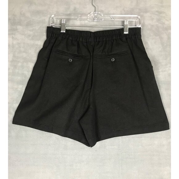 Time & Tru Linen Blend Shorts Womens XS Black With Pockets - Picture 2 of 8